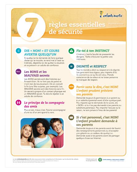 Fiche - 7 règles essentielles de sécurité